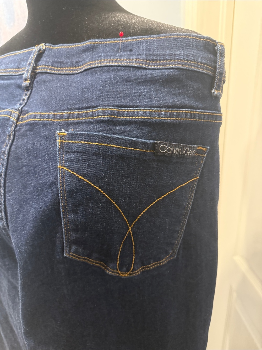 Buy 5 for 10$❗️Calvin Klein Jeans Dark Blue Lean Boot Cut Jeans - Picture 5 of 6